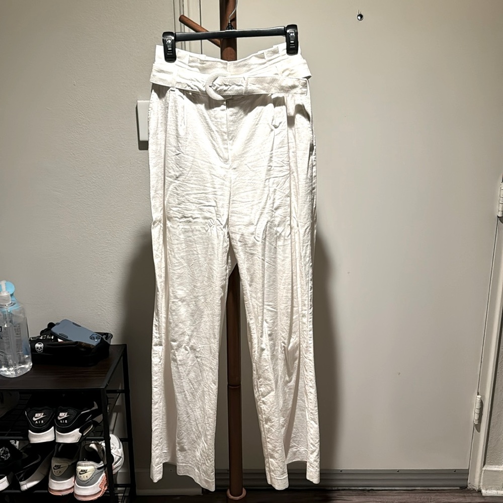 Brand new, express, super high waisted, linen, wide leg trousers
